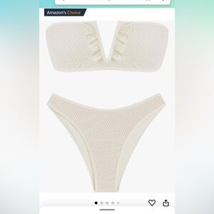 Zaful ivory bikini. Size S/4. NWT